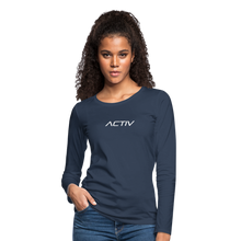 Load image into Gallery viewer, Women&#39;s Premium Long Sleeve T-Shirt - navy
