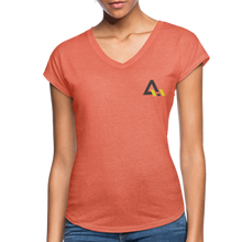 Load image into Gallery viewer, Women&#39;s Tri-Blend V-Neck T-Shirt - heather bronze
