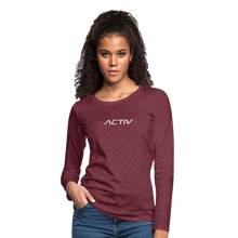 Load image into Gallery viewer, Women&#39;s Premium Long Sleeve T-Shirt - heather burgundy
